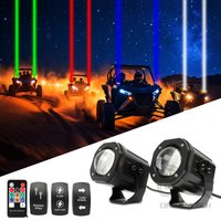 2PCS Whip Lights For Side By Side Whipless LED Whip Light Pods RGBW Spot Beam Chase Light Antenna Whipless Whip For UTV ATV
