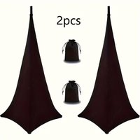 2pcs Dj Light Speaker Stand Cover with Storage Bag,Three Sides Speaker Stand Cover Tripod Stand Skirt for Stage,Wedding,Banquet