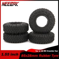4PCS 1.55 inch 85*28mm RC Crawler Car Soft Rubber Wheel Tire Tyre for 1/10 Climbing Tamiya CC01 LC70 MST JIMNY Axial D90 TF2