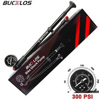 AliExpress BUCKLOS Bike Shock Pump 300psi Bicycle Air Fork Inflator Portable Rear Shock High-pressure Manual Pump with Gauge Cycling Tool