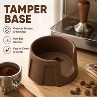 Silicone Espresso Tamper Station Mat Non-Slip Corner Bar Mat for Ninja Portafilter Tamping & Coffee Grinding Coffee Tool 2026