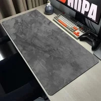 Large-sized desktop mat - premium grey simple mouse pad- desktop keyboard series - gaming computer accessory - office carpet pad