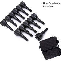 100 Grain Blunt Arrow Tips Carbon Steel Small Game Arrow Heads Screw-in Crossbow Broadhead Arrow Small Game Broadheads 12PACK