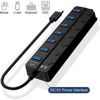 USB Hub 3.0 HUB USB 3.0 USB 2.0 Multi USB Splitter Power Adapter 4/7 Ports Multiple Expander 2.0 With Switch For PC Accessories