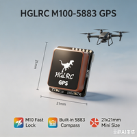 HGLRC M100-5883 GPS Module M10 Chip Built-in QMC5883 Compass Ceramic Antenna for FPV Long Range Drone Airplane 2026 New Version