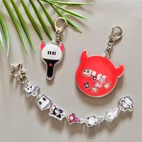 New Kpop Creative Acrylic Keychain Accessories Bag Charms Popular Backpack Pendant Creative Key Ring Jewelry Fans Friends Gifts