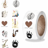 AliExpress NONE 500PCS Music Vinyl Roll Sticker Notebook Laptop Waterproof Phone Coffee Motorcycle Bicycle Landscaping Adult Skateboard Sticker