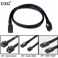 MINI SAS 8643 To SFF 8087 HD Built-in Server Data Cable Mini-sas HD SFF-8643 Data Server Hard Disk Raid Cable 50cm 100cm 200cm