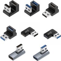 90 Degree Right Up Down Angled USB3.0 Male to Female Extension Adapter for Laptop PC USB Extension Converter