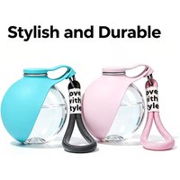 1 Piece of 9.64 Ounce Leak Proof Portable Pet Water Bottle with Lanyard and Dispenser for Outdoor Adventure Travel