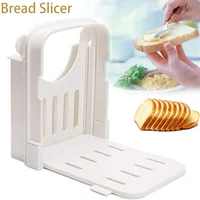 Manual Bread Slicer Plastic Foldable Toast Loaf Slicer Tool Adjustable Bread Cutting Kitchen Baking Food Tools