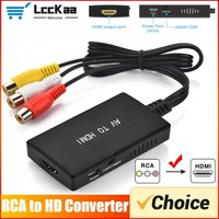 AV To HDMI RCA To HDMI Video Composite Adapter Converter with USB Cable CVBS AV Adapter for N64 Wii PS1/2/3 Xbox One SNES Etc