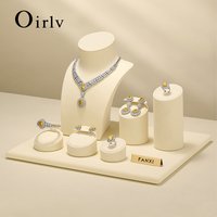 Oirlv Beige High-End Jewelry Display Stands for Rings Earrings Necklaces Bracelets - Premium Window Display Props