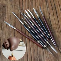 Stainless Steel Purple Clay Spout Mouth Digging Knife DIY Ceramic Teapot Spout Molding Finishing Trowel Pottery Making Tool