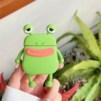 Cute Green 3D Frog Soft Silicone Case For Airpods 3 Earphone Case Protect Earset For Airpods 1 2 Pro Protective Accessories