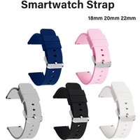 18/20/22mm Silicone Watch Straps with Quick Release Adjustable for Samsung Xiaomi Watches Water-Resistant Comfortable Band