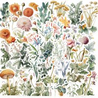 50PCS Fresh Plant Flower/Datura Stickers for Mobile Computers, Water Cups, Decorative Stickers for Laptops Waterproof Stickers