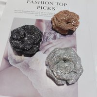 New Rhinestone Rose Brooch for Women High-end Luxury Accessory Pin Birthday Party Gift Corsage