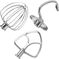 K45B Beater K45DH Dough Hook K45WW Wire Whip 304 Stainless Steel Attachments for KitchenAid 4.5qt Classic 5qt Artisan Mixer