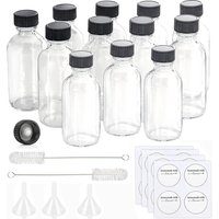 Glass Bottles With Caps,Wellness Shot Bottles Sample Bottles for Bourbon Whiskey,liquor,Potion,Oils,Tincture,Hot Sauce,Juice
