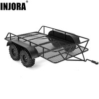 INJORA Metal Hitch Mount Trailer For 1/18 RC Crawler TRX4M Upgrade