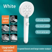 Pressure Boosting Shower Head Set Home Use Powerful Bath Shower Water Heater Flower Sprayer Hose Bathrooms Handheld Showerhead
