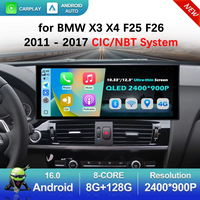 Car Video Radio Multimedia player Bluetooth for BMW X3 X4 F25 F26 2011 - 2017 CIC/NBT System Android 16 GPS Navi QLED Screen 4G