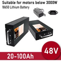 Air rapid transportation, 18650 lithium battery, 48V 20Ah-100AH, full capacity battery pack, suitable for 250-3000W motors