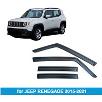Car Rain Guards Window Visor for Jeep RENEGADE 2015 2016 2017 2018 2019 2020 2021 Wind Deflectors Car Door Visor