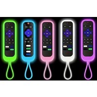 Silicone luminous remote control cover for Roku TV Remote / Roku Simple Remote / Roku Voice Remote (without Headphone Jack)