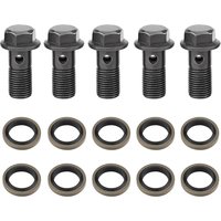 5PCS M10 x 1.25/M10 x1.0MMMotorcycle ATV Off-Road Scooter Stainless Brake Banjo Bolt Caliper Master Cylinder Universal