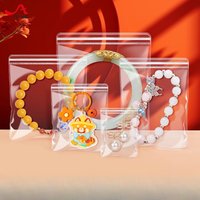 100Pcs PVC Transparent Jewelry Storage Bag Zipper Sealed Anti Oxidation Self Sealing Reusable Reclosable Packaging Pouches