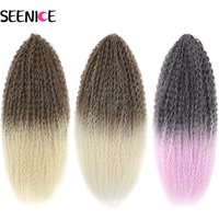 Synthetic Brazilian Crochet Braids Hair Afro Curls Braiding Hair Extensions For Women African Kinky Curly Hair Ombre Blonde