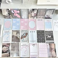 24Pcs Korean INS Denim Star / Ballet Style Paperboard for Scrapbook Journal Deco Girls Collage Book DIY Inner Page Backing Paper