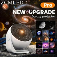 Projektor Galaxy Pro Night Light Projektor Starry Sky 360 ° Obrotowa lampa planetarium do pokoju dziecięcego na walentynki, dekoracja ślubna