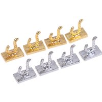 10pcs Mini Dollhouse Miniature Furniture Hook 1:12 Clothes Coat Hook Rack 2 Colors Wall Hangers Modle