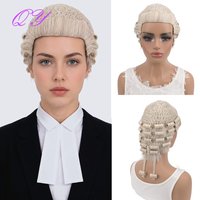 Classic British Women Court Barrister Wig Vintage Curly Design Lawyer Judge Costume Wig For Daily Halloween Or Court Dress Up image 3