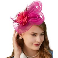 Formal Dress Small Top Hat Headband Luxury British Retro Fascinator Headdress with Ear Clip Exquisite