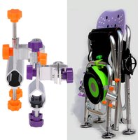 Integrated Rod Stand Pole Mount Fishing Chair Accessories, Aluminum Alloy Fishing Rod Holder Clamp, Chair Clamp Mount