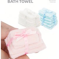 12 Mini Simulated Bathroom Scene Decorative Towel Model Accessories Realistic Room Decoration Items for Display And Design
