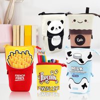 Standing Pencil Case, Telescopic Pencil Holder, Kawaii Stand Up Pencil Case,Spacious Pencil Pouch Portable Pencil Bag for School