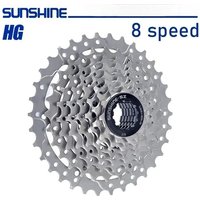 SUNSHINE 8 speed cassette 11 30T 32T 34T 36T 40T 42T 46T MTB Road bike Ultralight 8-speed cassette for SHIMANO HG 8v cassette