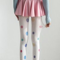 2PCS 40-52KG New Arrival Japanese style Sweet Girl Polka dot Colorful Pantyhose Highly Elastic Breathable Tights Students Socks