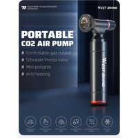 AliExpress West Biking WEST BIKING Local Shipping Portable CO2 Bicycle Pump Aluminum Alloy CNC Air Pump With Control Knob & Pressure Gauge MTB Road Bike Tire Tool
