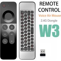 MRSVI Replacement Voice Air Mouse Remote Control W3 2.4G Dongle Handheld Portable Mini Wireless Keyboard for Android TV BOX,PC