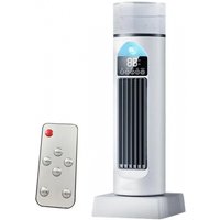 Portable Tower Evaporative Air Cooler, Remote Control Water Cooling Fan, Ultra Quiet Standing Cool Fan for Home Bedroom Office