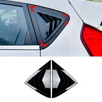 Car Rear Window Shutter Cover Trim For Ford Fiesta MK7 7.5 2008-2017 Glossy black/Carbon Fiber look
