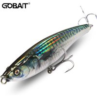 GOBAIT Sinking Pencil Lure 53g 10.5cm Popper Hook Swimbait Pesca Long Cast Wobbler Sea Fishing Tackle Crankbait Silicon Bait