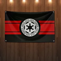 Galactic Empire Flag Hanging Flags 90x150cm Banner for Room Garage Bar Wall Tapestry Rcing Flag Outdoor Decorations Home Garden