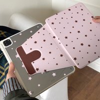Brown Star Pink Tablet Case For iPad Pro 11 12.9 13 A16 M2 M4 M3 M5 Shell 8.3 9.7 10.2 5/6/7/8/9/10/11th Mini Air 3 4 5 6 Cover
